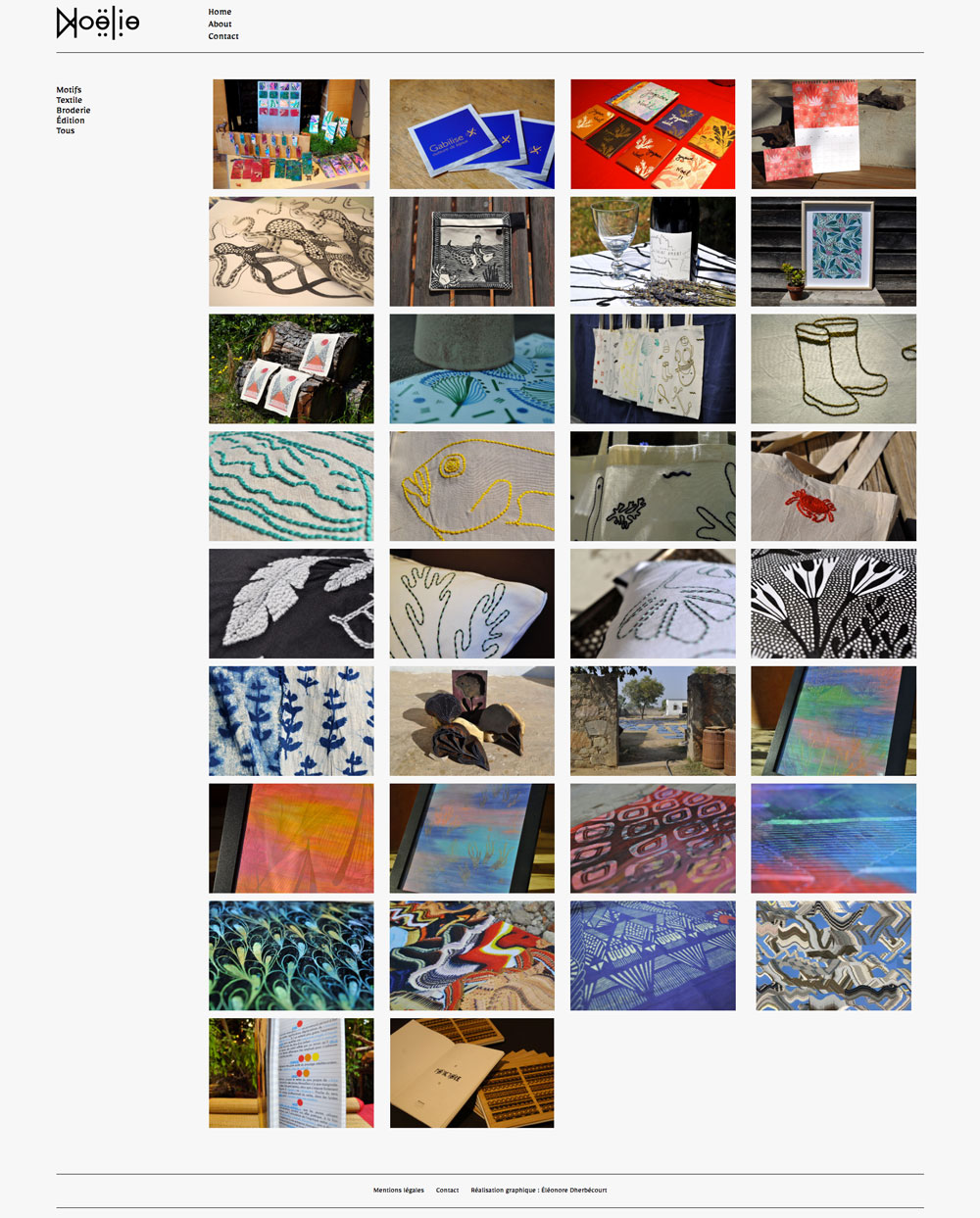 Portfolio page d'accueil
