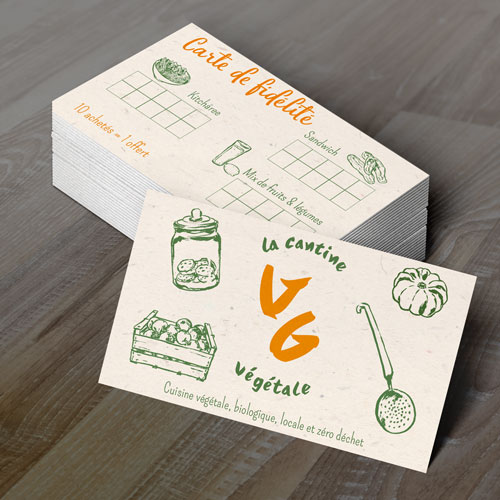 Cartes pour la Cantine Végétale