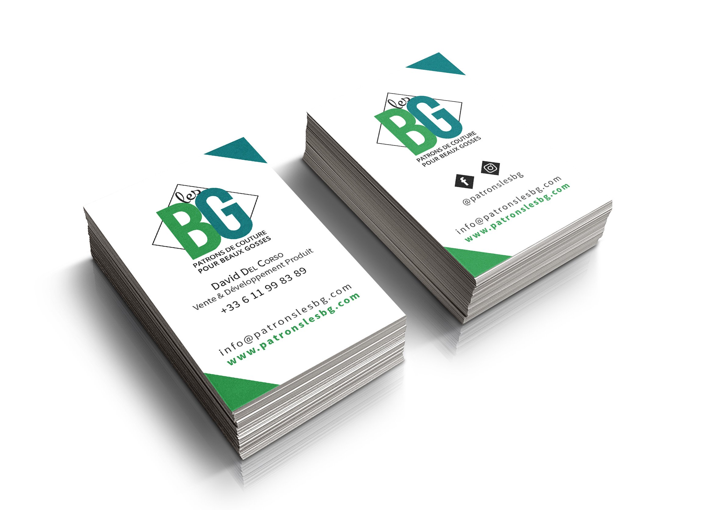 Cartes de visite les BG, patrons de couture pour Beaux Gosses