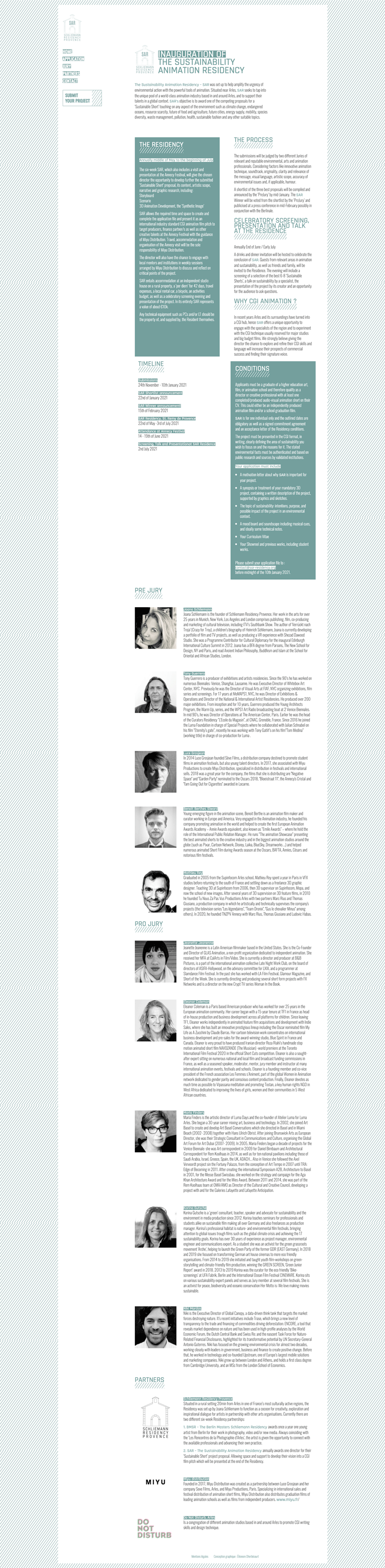Page de présentation du SAR