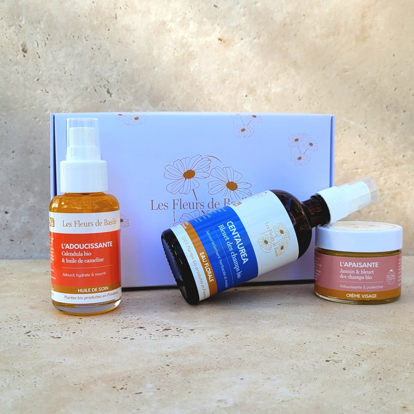 Coffret Fcadeaux avec la nouvelle identité graphique de la marque